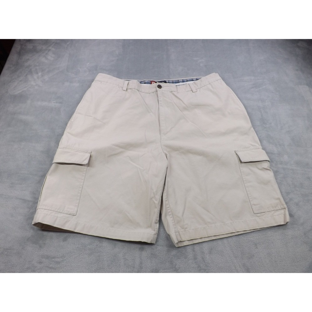 Chaps Cargo Shorts Men's Size 40 Ivory/Cream 100% Cotton‎